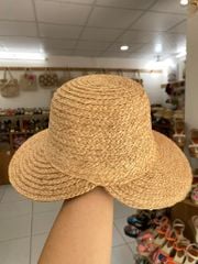 Nón Cói Raffia Chóp Tròn Dạng Vành Lưỡi Trai 10cm - BO SAU