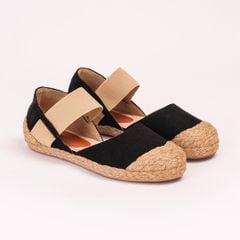 BẢO NGỌC - Giày Lười Búp Bê Quai Thun Đế Bệt Cói 2cm