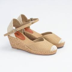 ĐẬU PHỘNG - Cao Gót Cói Kín Mũi Quai Gài 6-7cm