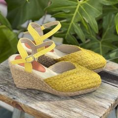 RUBY - Giày Sục Thuần Cói Kín Mũi Quai Gài Đế Xuồng 6-7cm