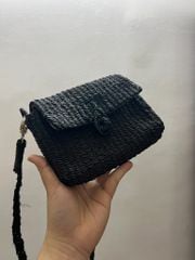 BỒ KẾT - Túi Cói Abaca Hình Hộp Chữ Nhật Nắp Gập