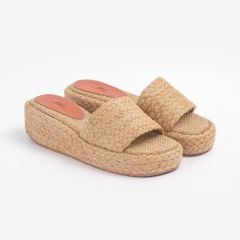 QUỲNH NHƯ - Dép Thuần Cói Quai Ngang Đế Bằng 4cm